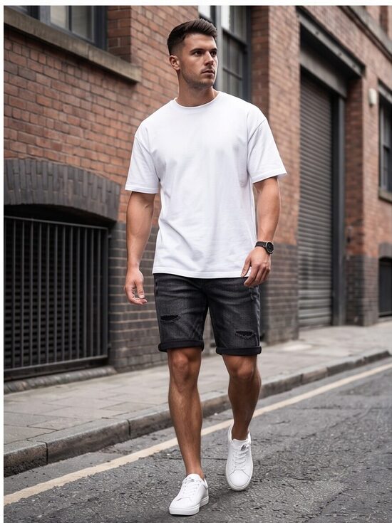 River Island SID Skinny Stretch džinsa šorti