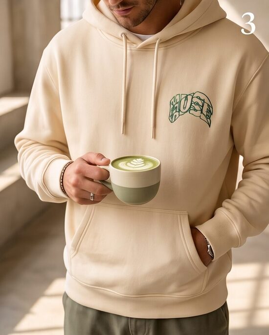 H&M Relaxed Fit kapučdžemperis – krēmkrāsas (S)