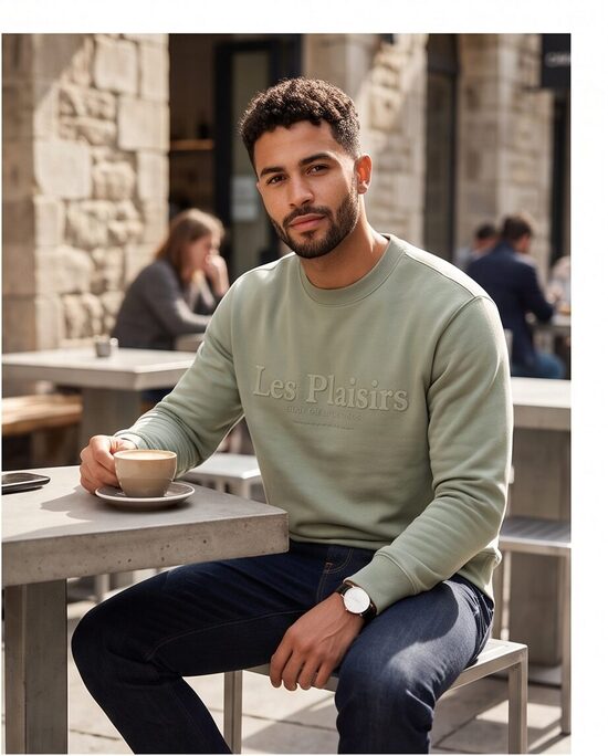 H&M džemperis “Les Plaisirs” – salvijzaļš (M)